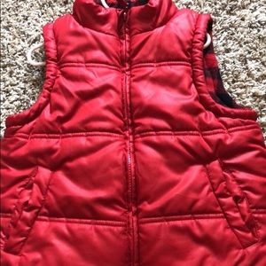 Boys red puffer vest